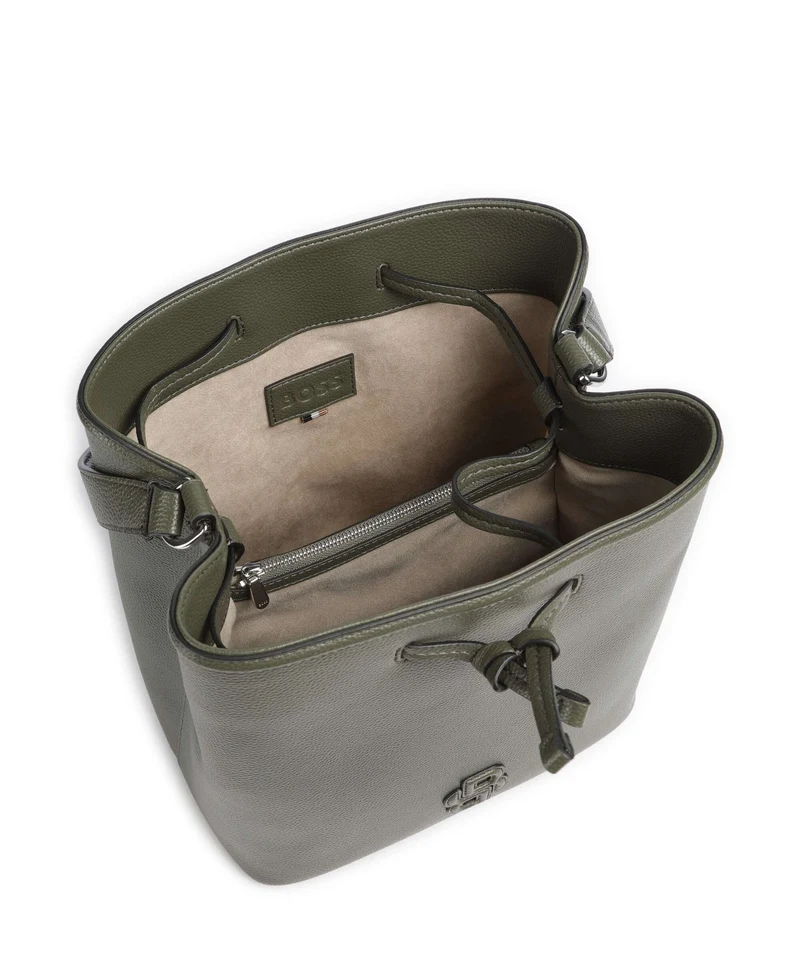 BOSS Anett Bucket Handtasche dark green