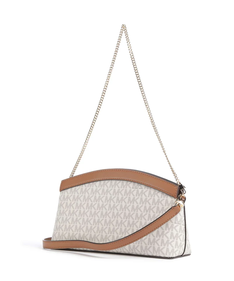 Michael Kors Athena Small Schultertasche vanilla/acorn