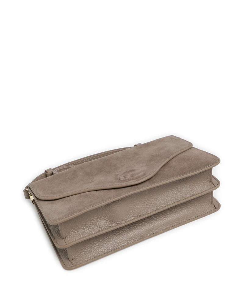 Coccinelle C-Me Softy Suede Schultertasche warm taupe