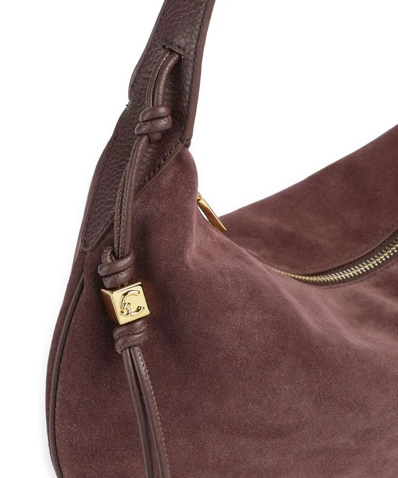 Coccinelle Thess Suede Beuteltasche berry