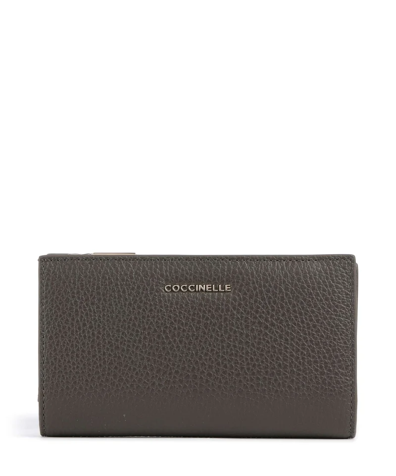 Coccinelle Metallic Soft Geldbörse fango