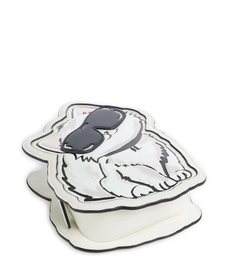 Karl Lagerfeld Ikon Choupette Umhängetasche off white