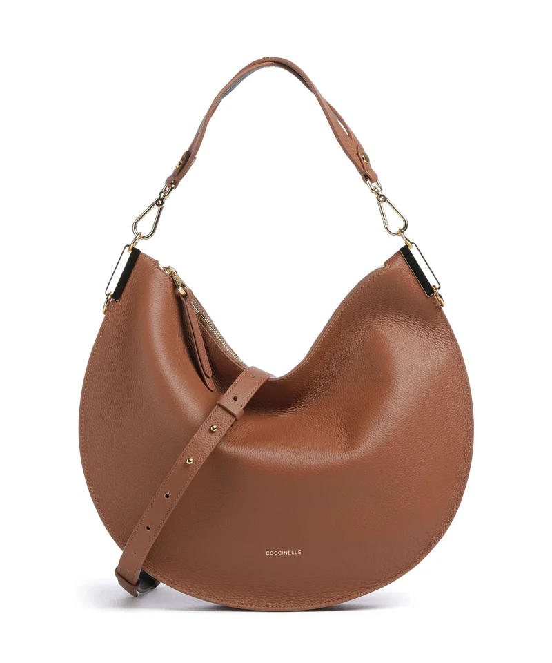 Coccinelle Sunup Beuteltasche cognac/noir