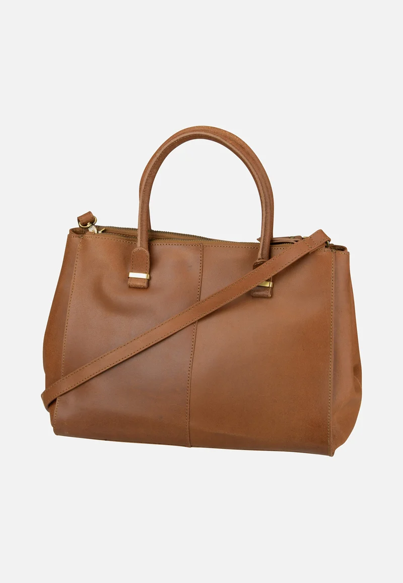 Vintage Wieske 2-Zipper 6971 Cognac - Bowling Bag