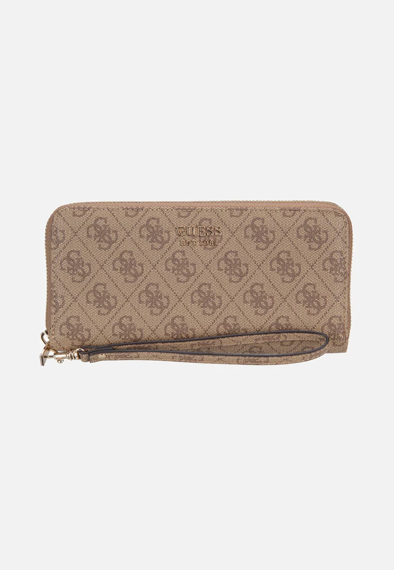 Brenton Slg Large Zip Around Latte Logo - Portemonnaie