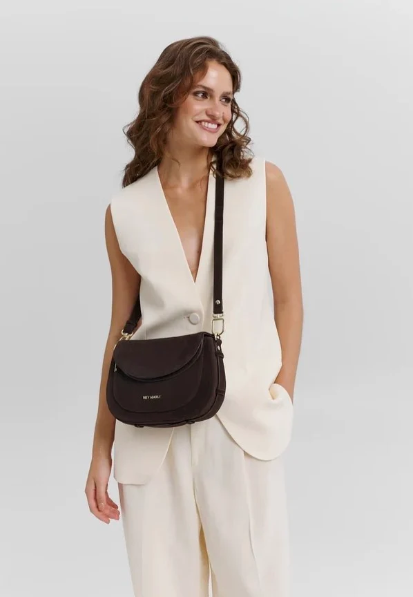 Big Sister Suede Coffee - Crossbody Bag