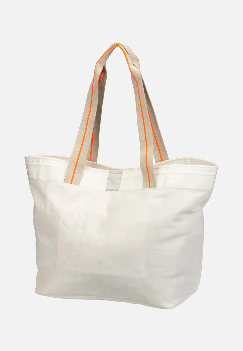 Watt Weiss/Sand/Zahl Orange - Shopper