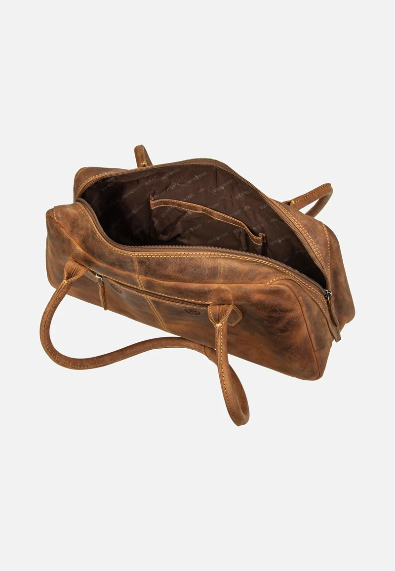 Vintage East/West Umhängetasche Sattelbraun - Schultertasche
