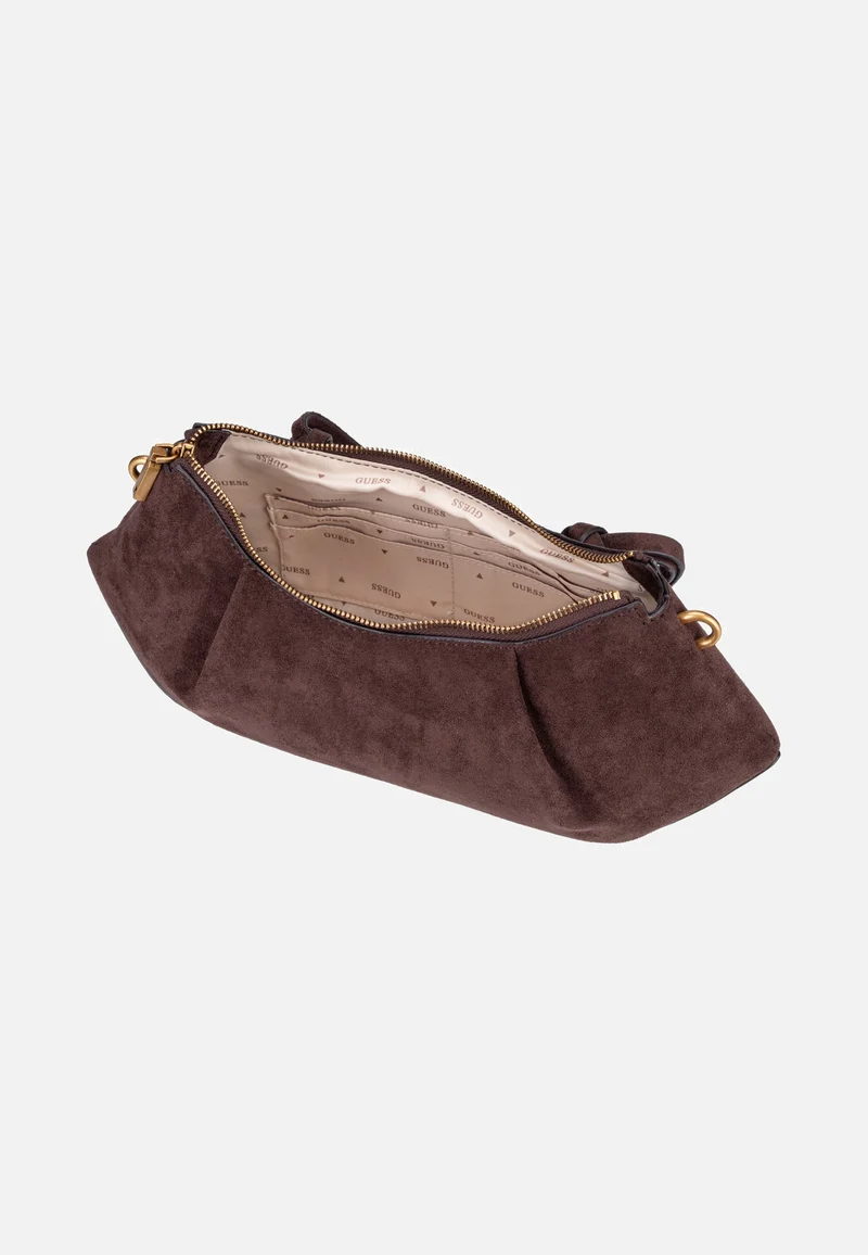 Allegra Shoulder Suede 37180 Espresso - Schultertasche