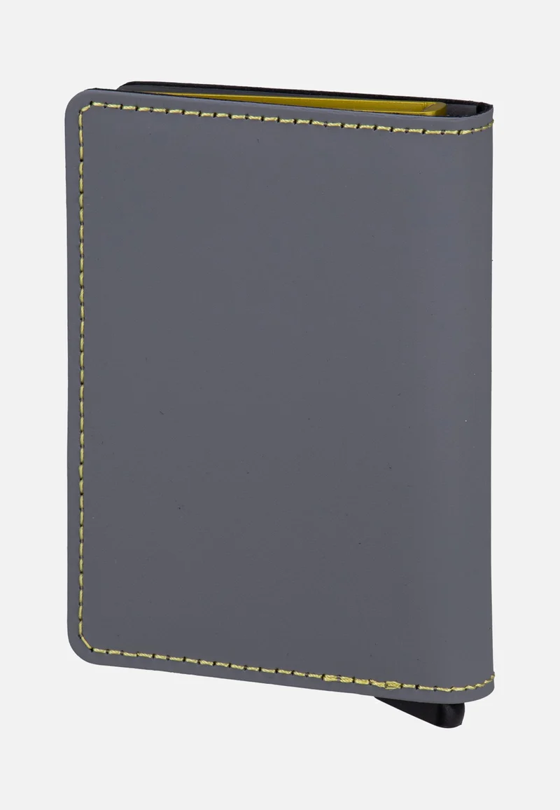 Slimwallet Matte Grey-Lime - Portemonnaie