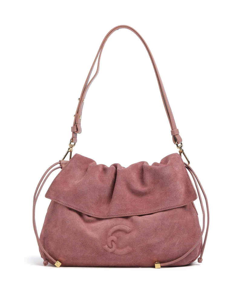 Coccinelle Lidia Suede Beuteltasche winter rose