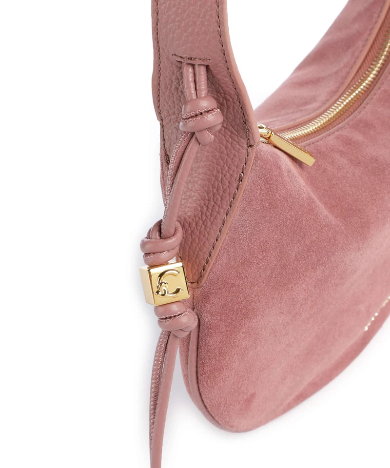 Coccinelle Thess Suede Beuteltasche winter rose