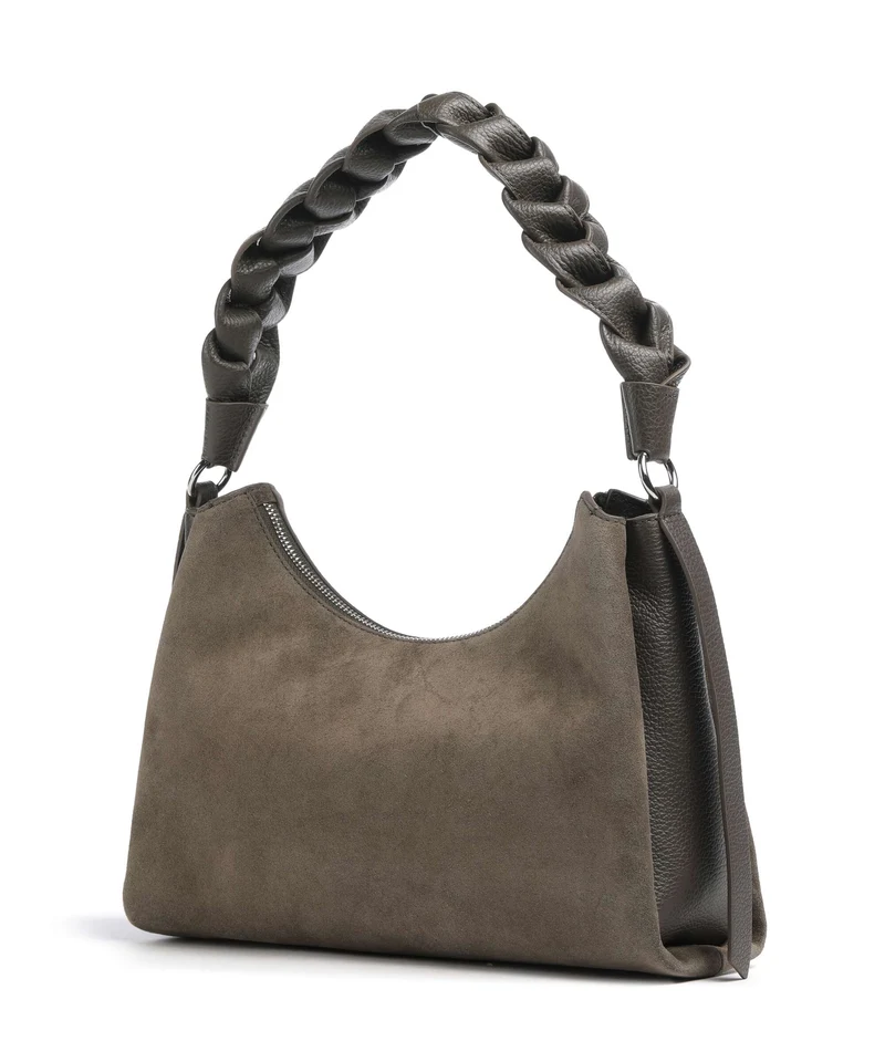 Coccinelle Boheme Suede Schultertasche fango