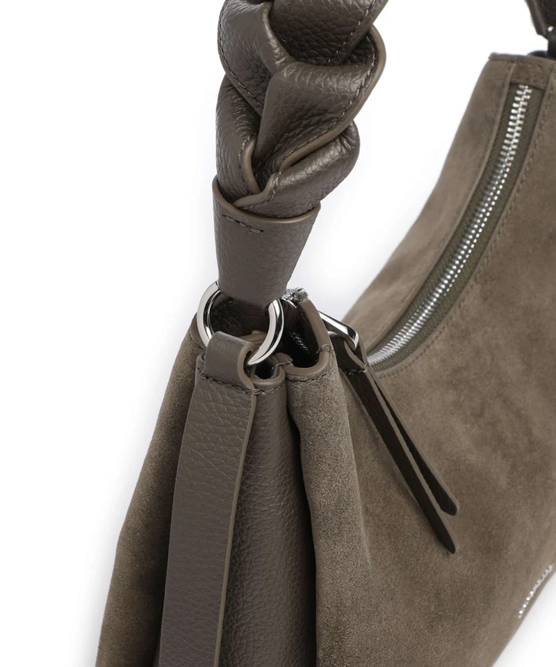 Coccinelle Boheme Suede Schultertasche fango