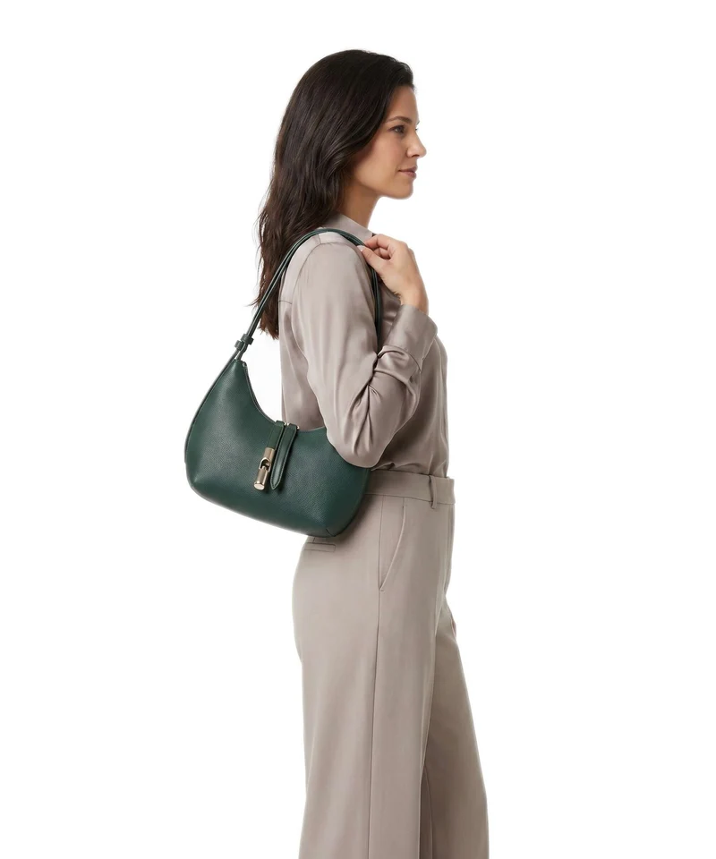 Furla Goccia S Schultertasche botanical green