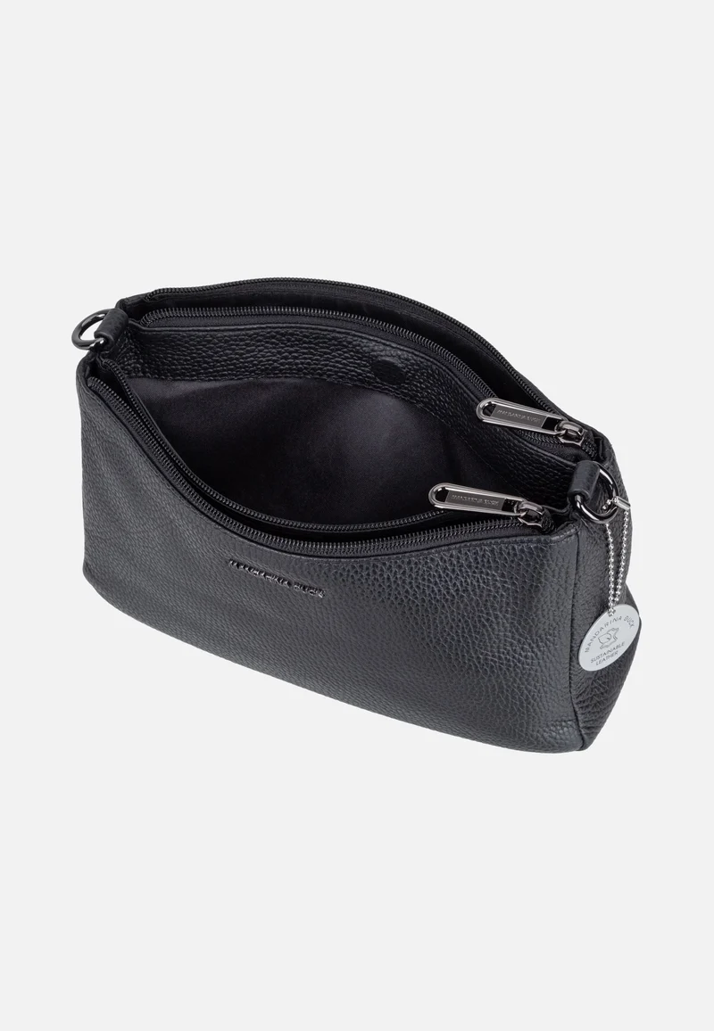 Mellow Leather Double Zipped FZTA8 Nero - Crossbody Bag