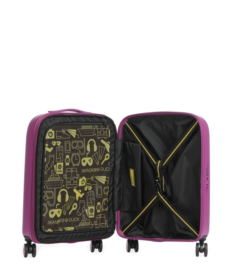 Mandarina Duck Logoduck+ 4-Rollen Trolley digital pink