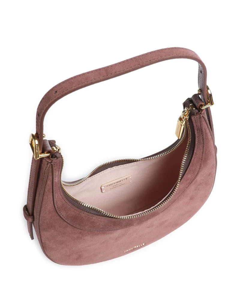 Coccinelle Whisper Suede Schultertasche berry
