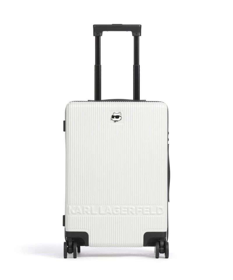 Karl Lagerfeld Ikon Choupette 4-Rollen Trolley off white