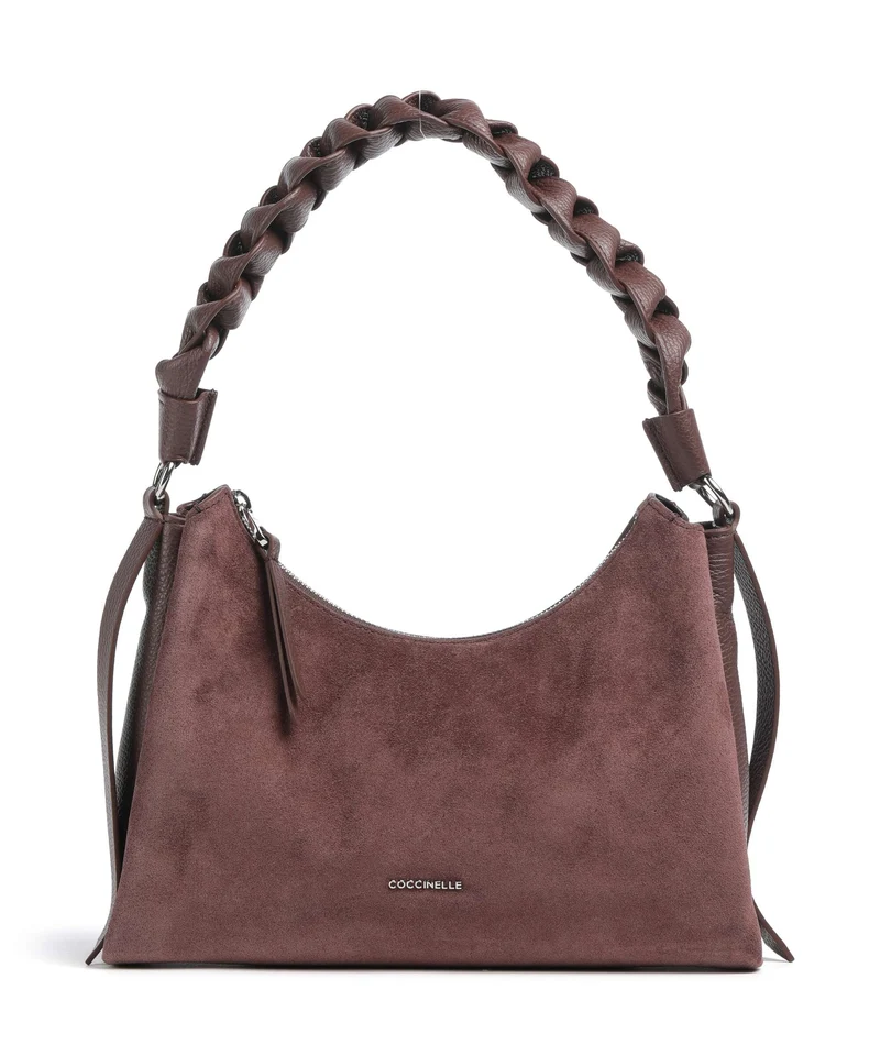 Coccinelle Boheme Suede Schultertasche berry