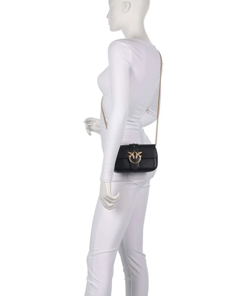 Pinko Love One Pocket New Buckle Umhängetasche nero/antique gold