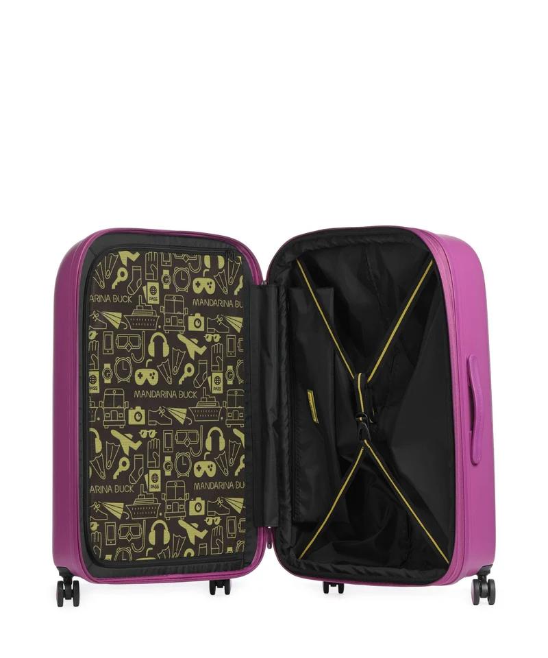 Mandarina Duck Logoduck+ 4-Rollen Trolley digital pink