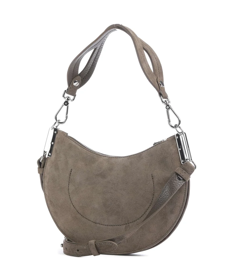 Coccinelle Sunup Suede Schultertasche fango