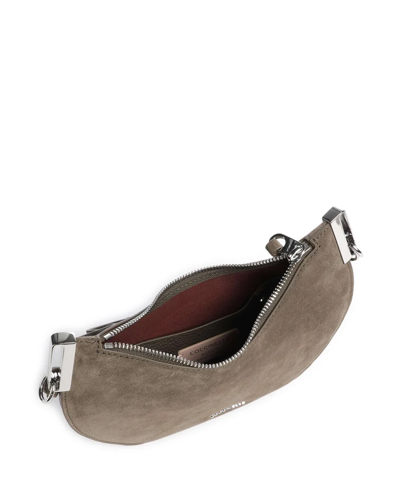 Coccinelle Sunup Suede Schultertasche fango