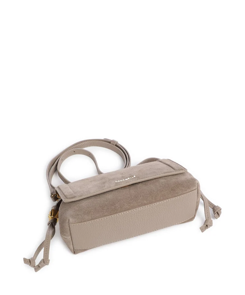 Coccinelle Thess Suede Umhängetasche warm taupe