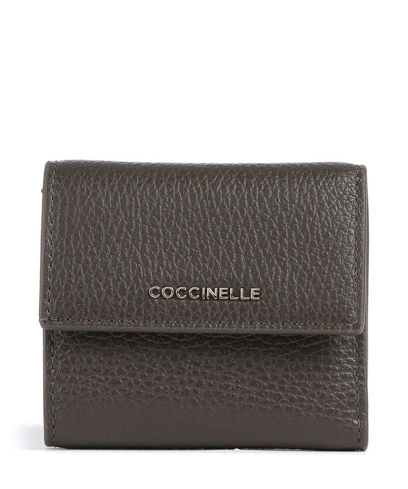 Coccinelle Metallic Soft Geldbörse fango