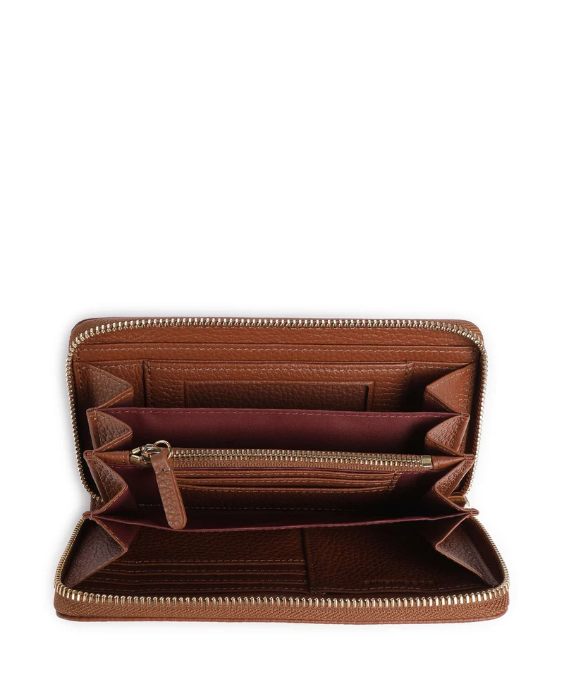 Coccinelle Metallic Geldbörse cognac