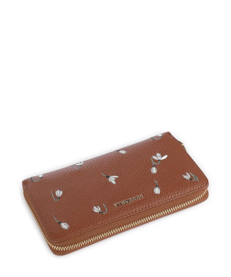 Coccinelle Metallic Geldbörse cognac