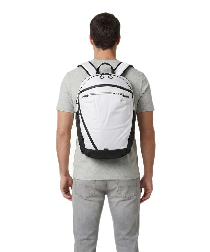BOSS Stenson Rucksack white