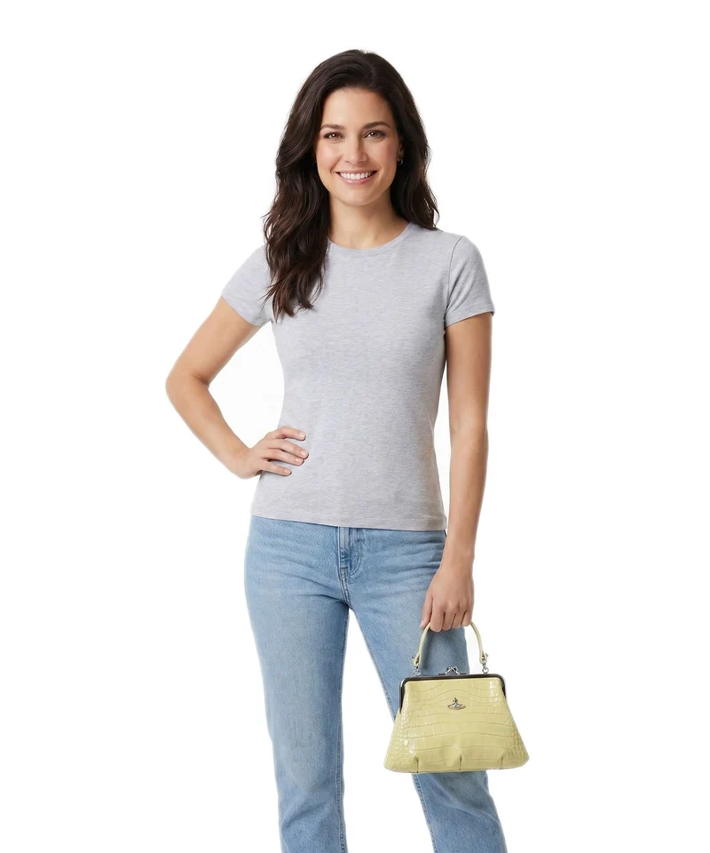 Vivienne Westwood Granny Frame Embossed Croc Handtasche lime green