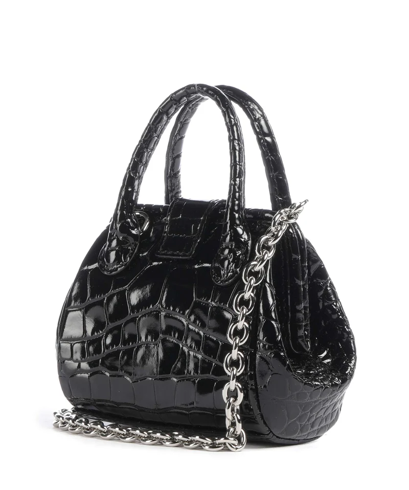 Vivienne Westwood Pamela Embossed Croc Mini Umhängetasche black