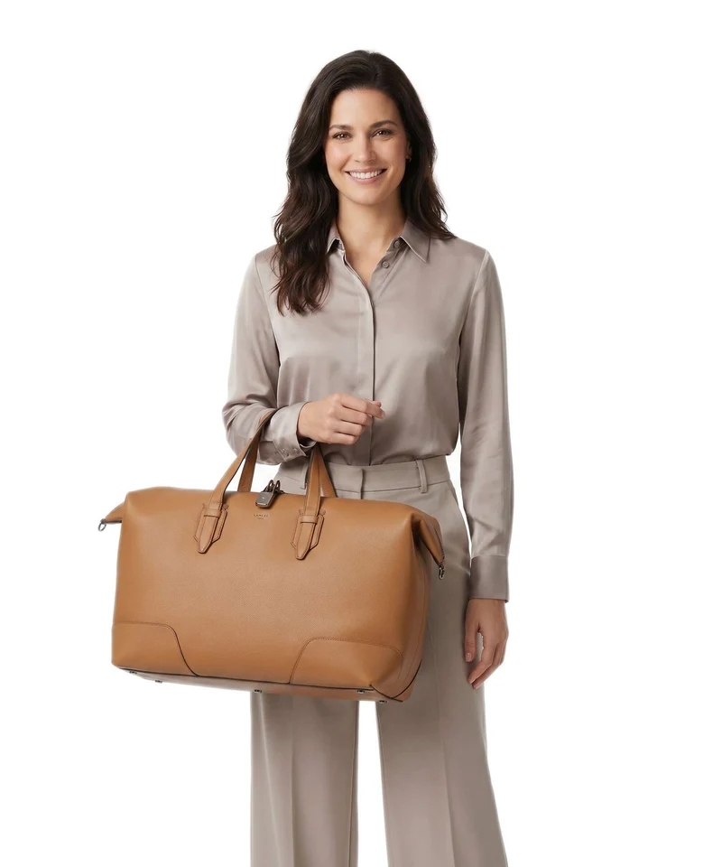 Lancel Charlie Weekender camel