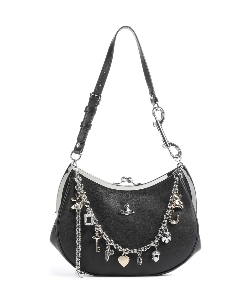 Vivienne Westwood Charm Frame Supple Schultertasche black