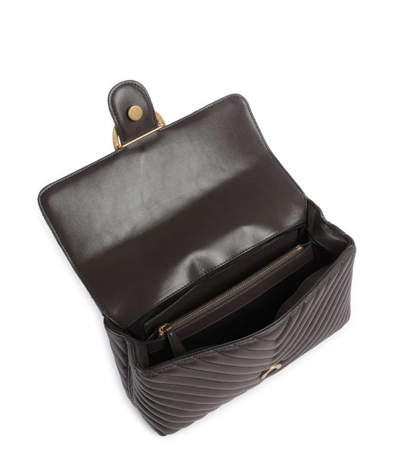 Pinko Love Lady Puff Classic Handtasche marrone marasca/antique gold