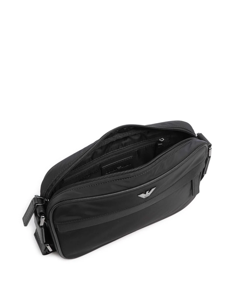 Emporio Armani Nylon Recycled Umhängetasche black beauty