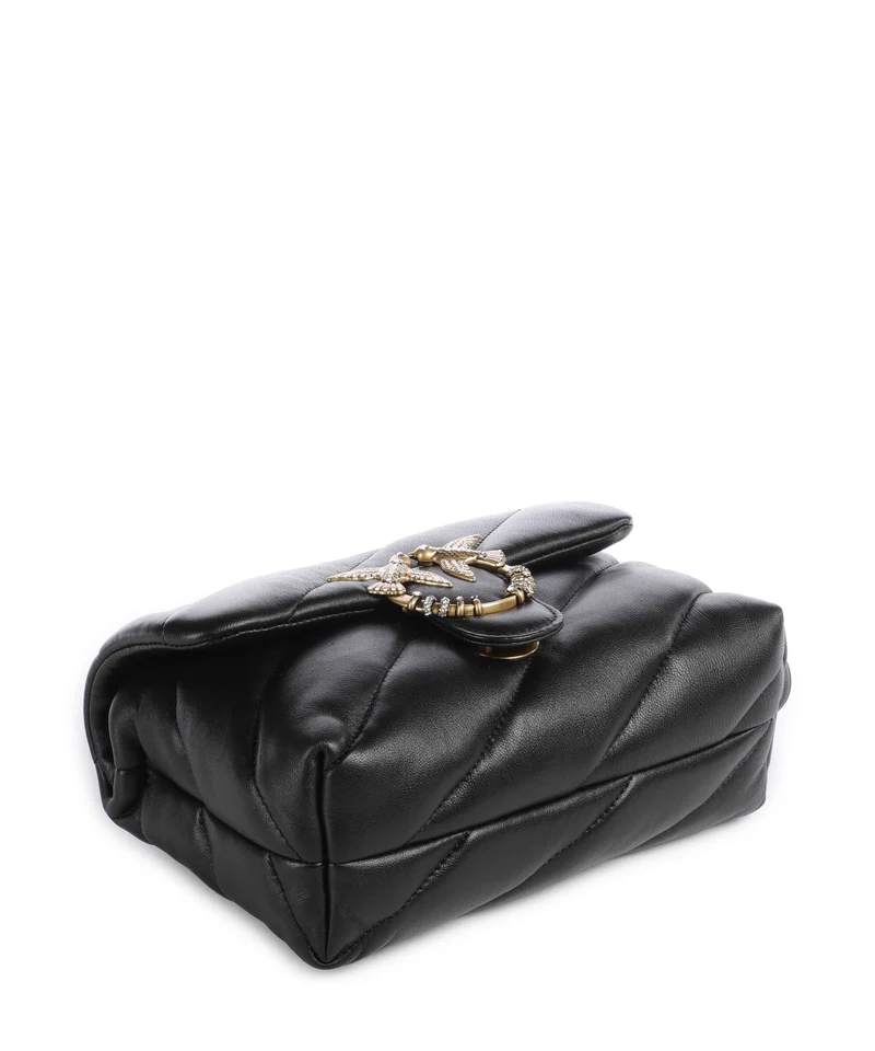 Pinko Love Puff Mini New Buckle Schultertasche nero/antique gold