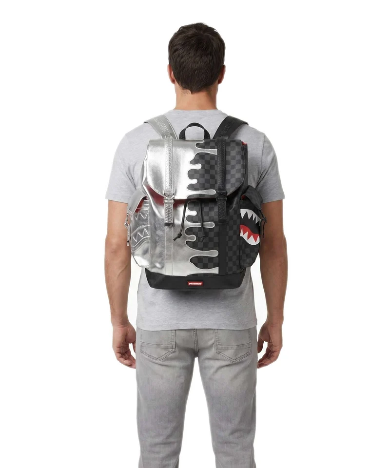 Sprayground Silver Side Drip Monte Carlo Rucksack black/silver