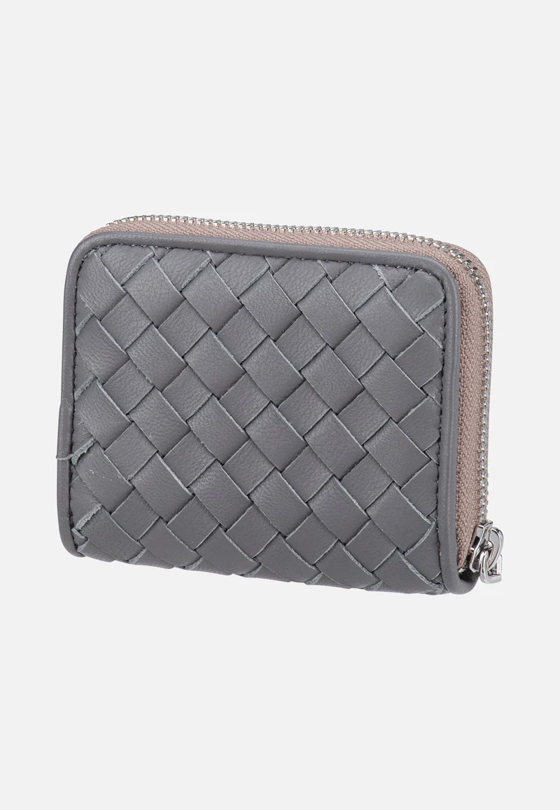Piuma Weaving Mini Wallet Zinc - Portemonnaie