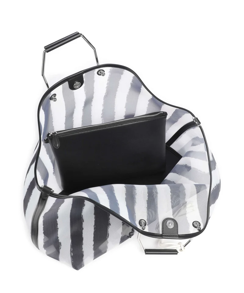 Karl Lagerfeld Ikon XXL Handtasche black stripes
