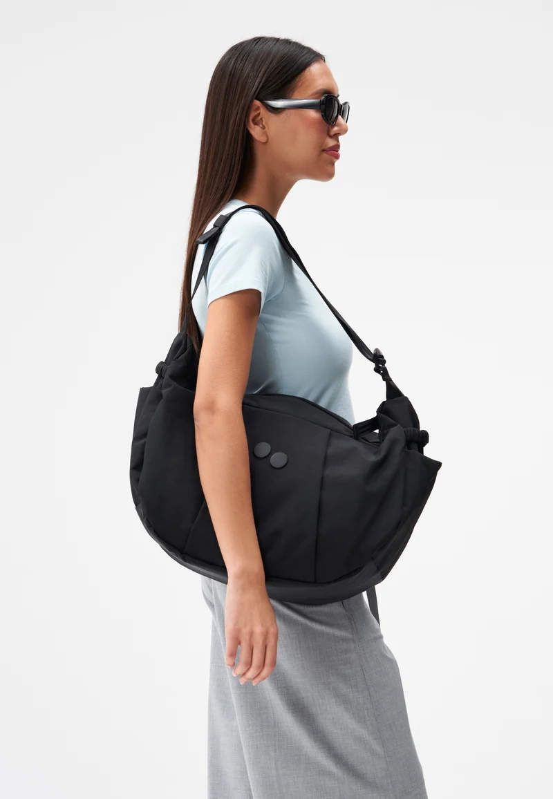 Krumm Large Crinkle Black - Hobo Bag