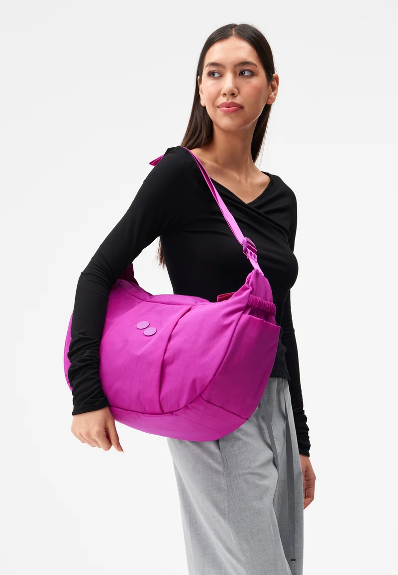 Krumm Large Crinkle Fuchsia - Hobo Bag