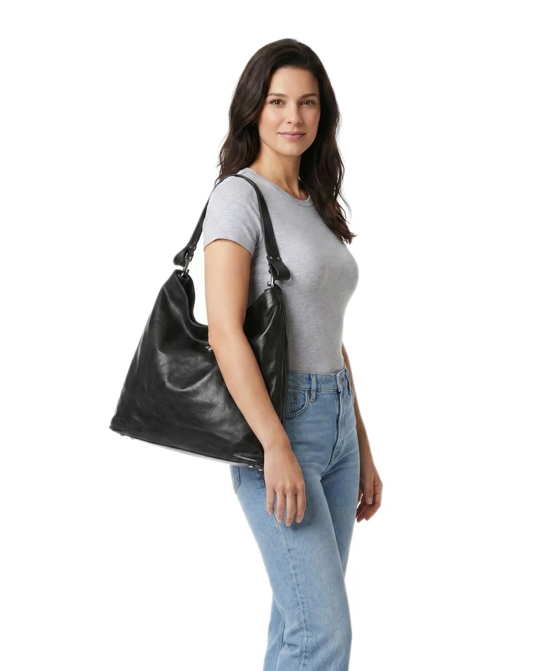 Vivienne Westwood Lottie Supple Large Beuteltasche black