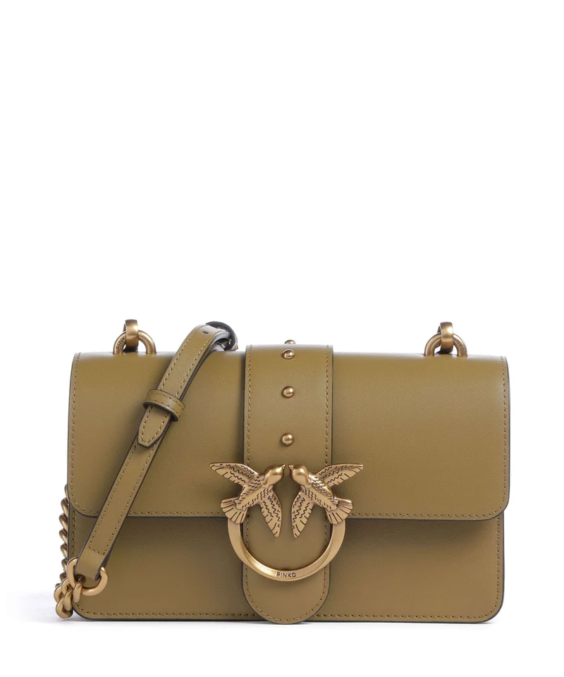 Pinko Love One Mini Umhängetasche verde canguro/antique gold
