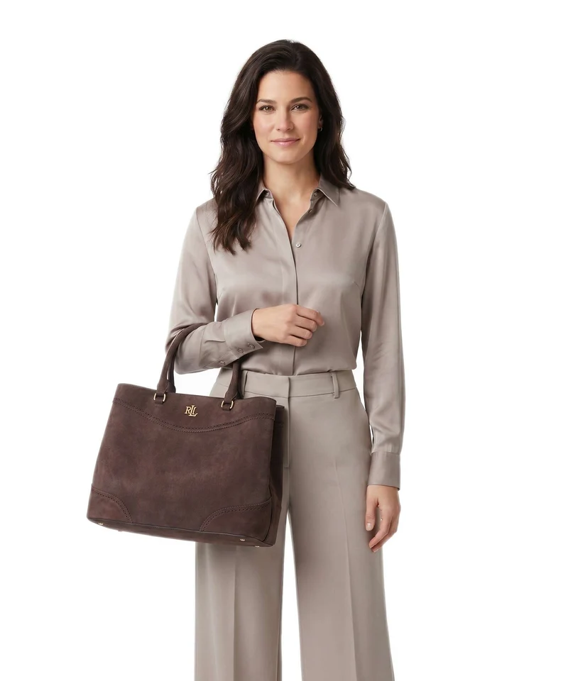 Lauren Ralph Lauren Marcy 36 Handtasche chestnut brown