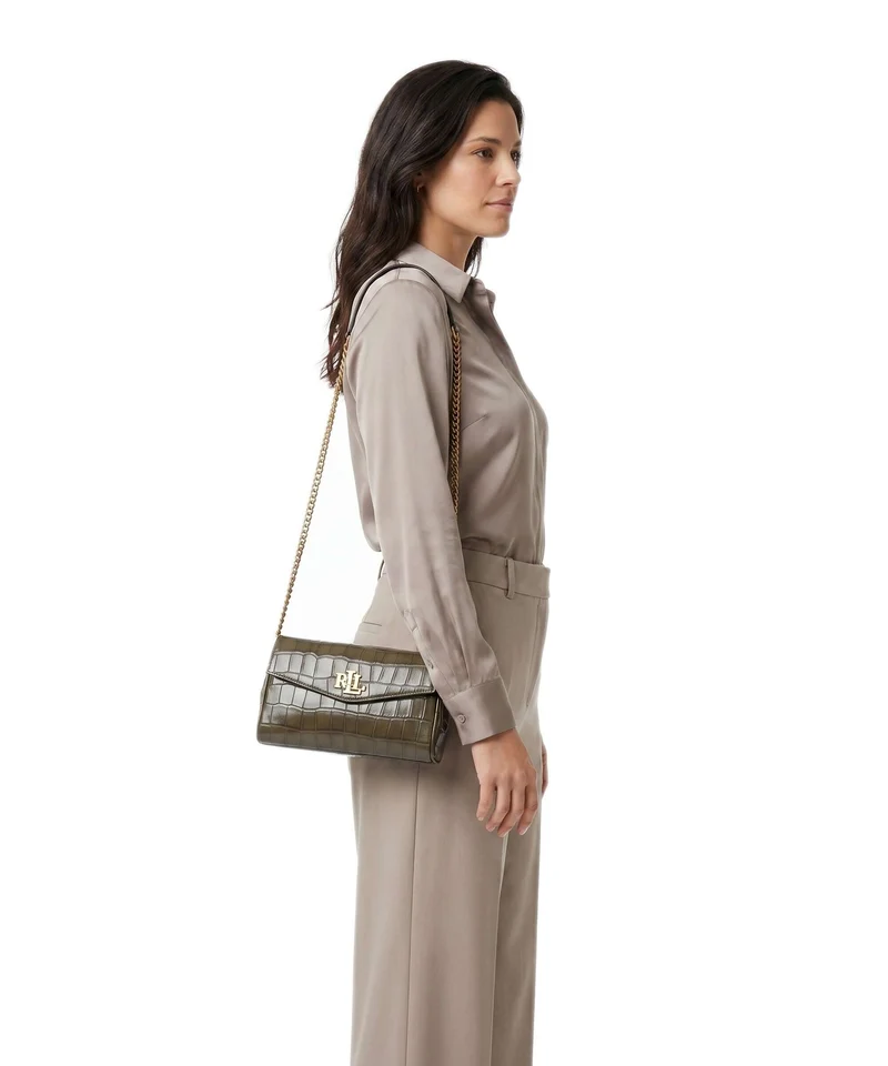 Lauren Ralph Lauren Tanner Large Umhängetasche botanic green