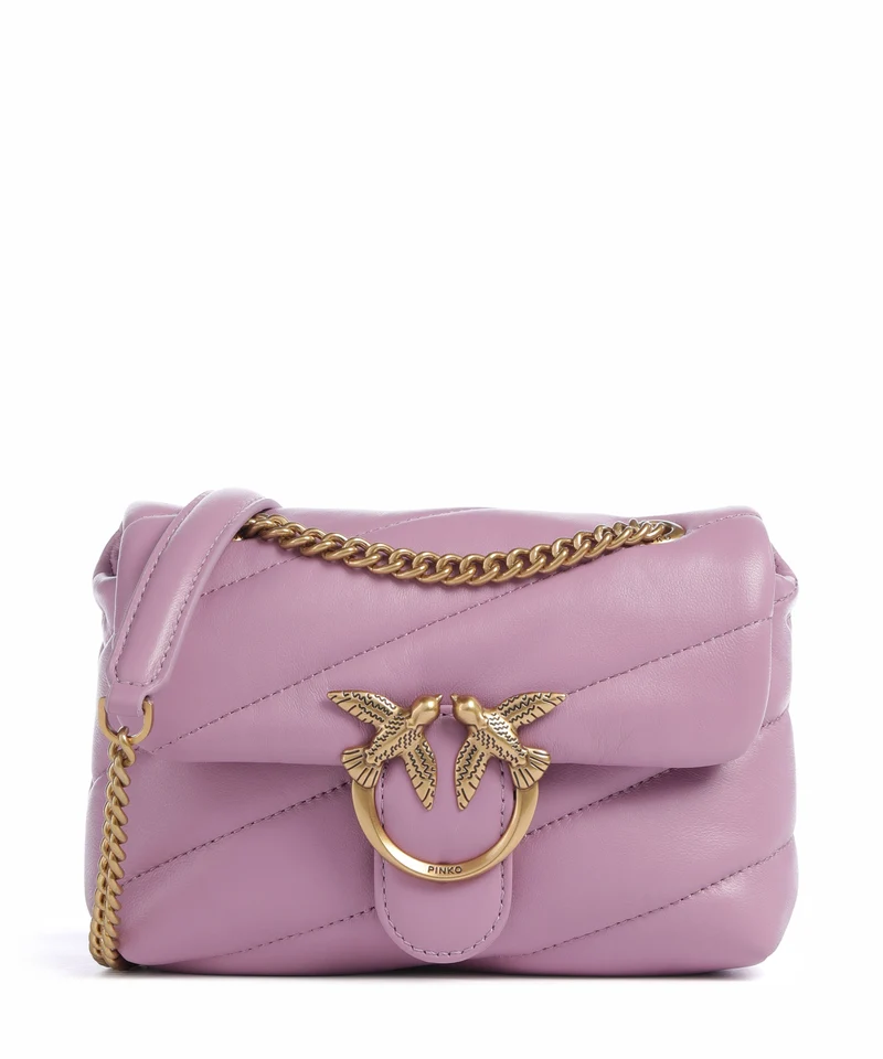 Pinko Love Puff Baby Schultertasche lilla/antique gold